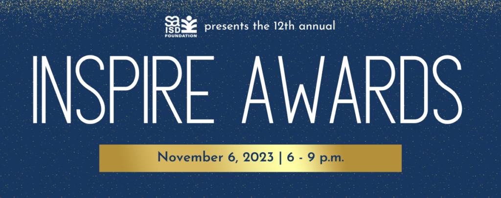 Inspire Awards Banner with a save the date for November 6, 2023