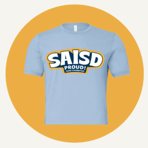 SAISD Foundation T-shirt for the 2023-2024 school year