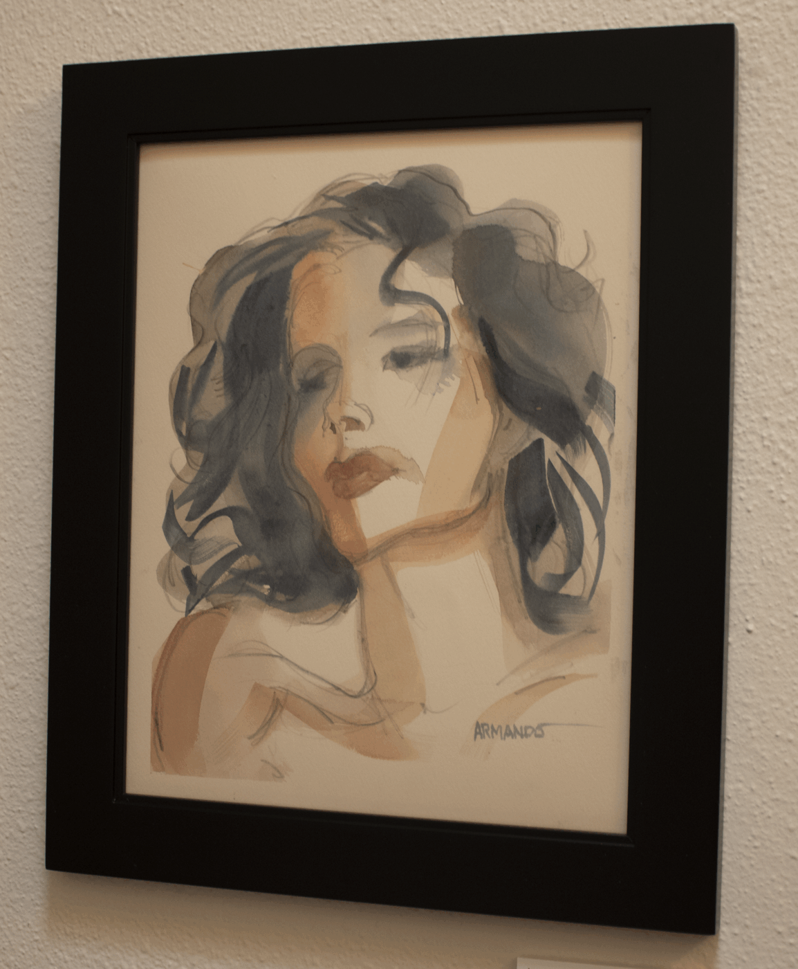 Armando Sanchez via Ricardo Romo - Burbank HS Alumni - Woman - Watercolor on paper - 300 - FD