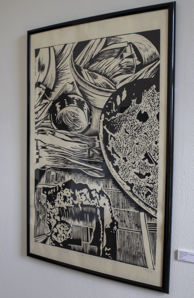 Brandy Gonzalez - Woodlawn Hills, Tafolla. Jeff - Family Tradition - Woodcut - 450 - FD