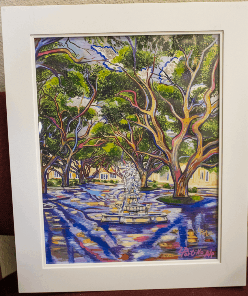 Larry Portillo - Courtyard of OLLU - Romo Collection - FT Alumni - 200 - 5050