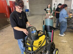 Burbank Welding students practice with modern ESAB welding gear
